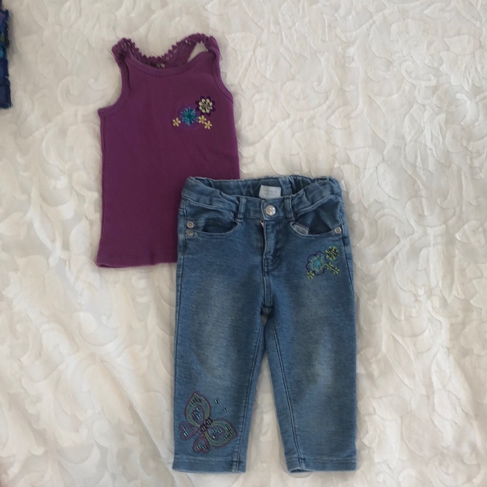 Koala kids tank and matching denim capris